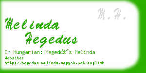 melinda hegedus business card